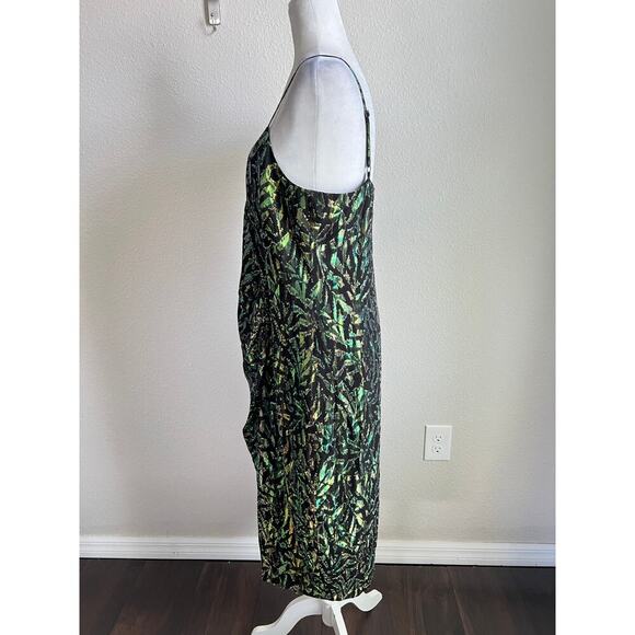 House of Harlow 1960 X Revolve Alvaro Metallic Wrap Dress Women's L Party - Picture 5 of 9